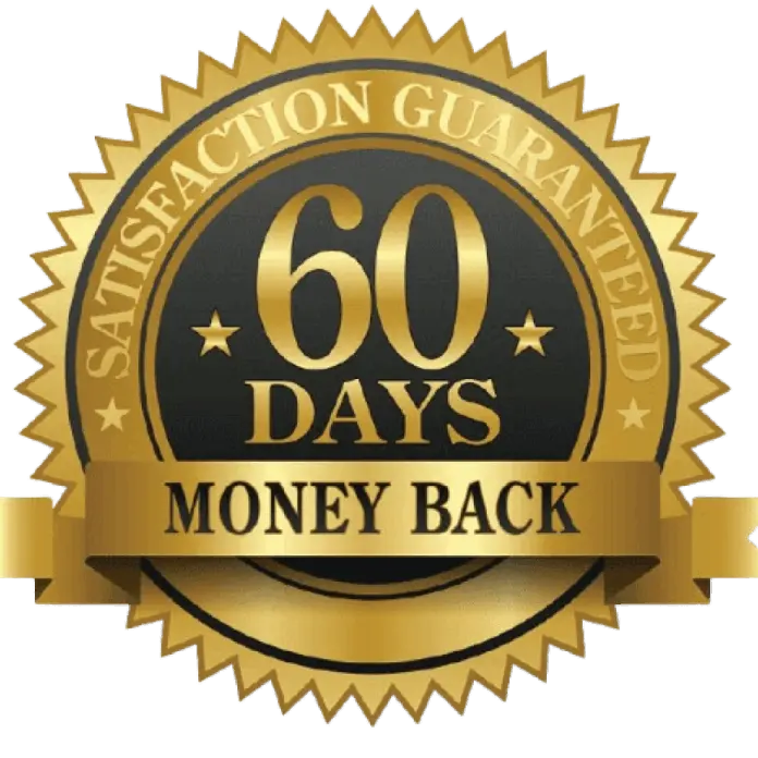 VisiFlora 60 day money back guarantee badge